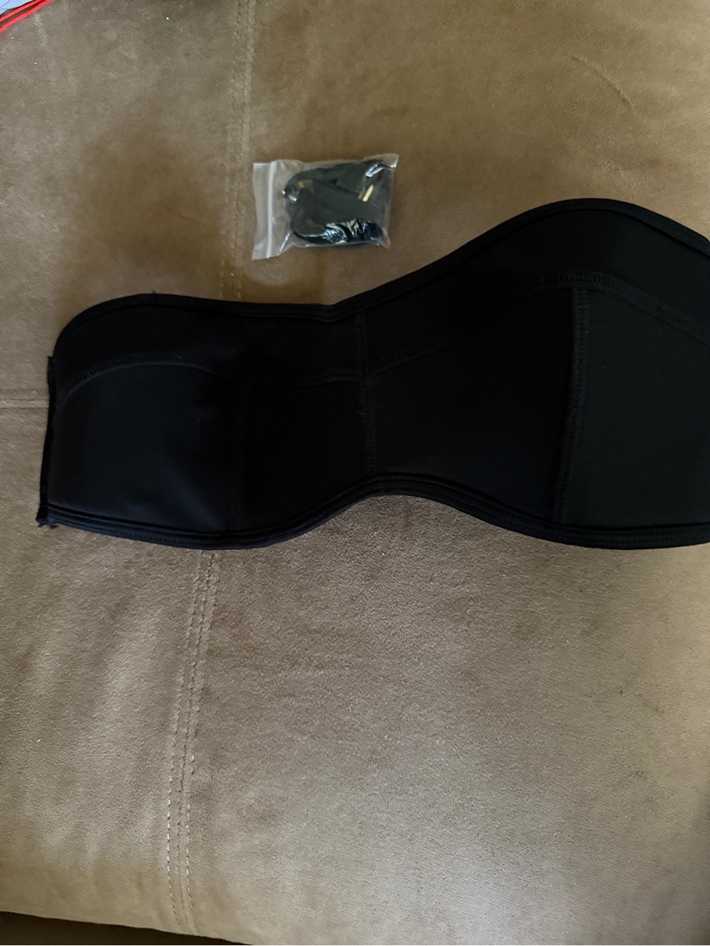 Black Strapless Bandeau Swim Top - Women Swim